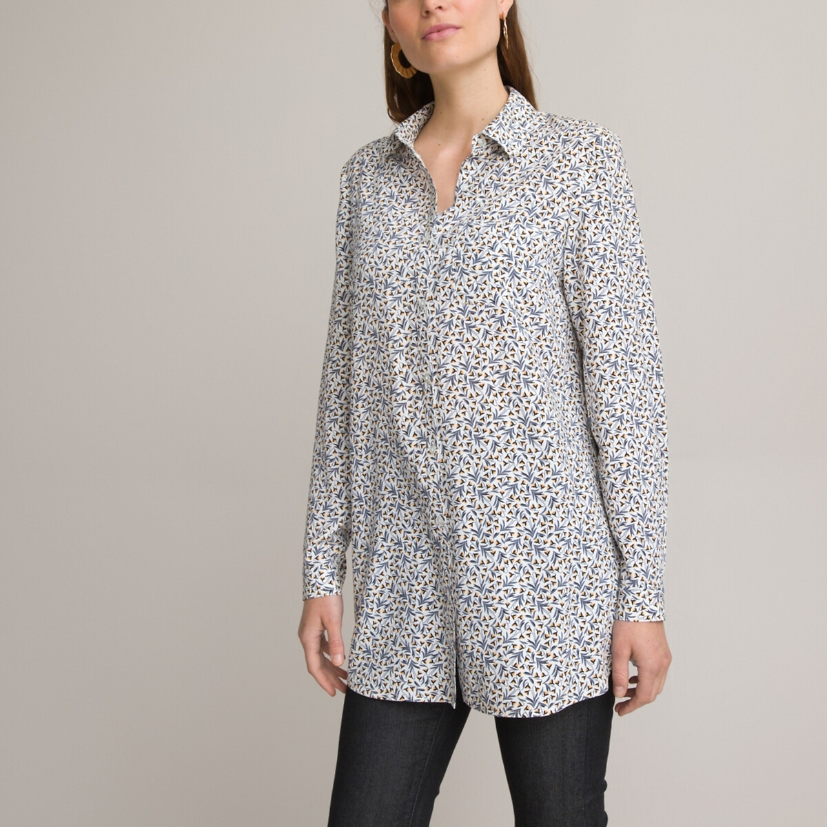 Anne Weyburn Blouse met bloemenprint en lange mouwen