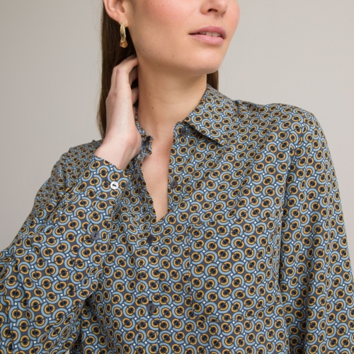 Anne Weyburn Blouse met grafische print en lange mouwen