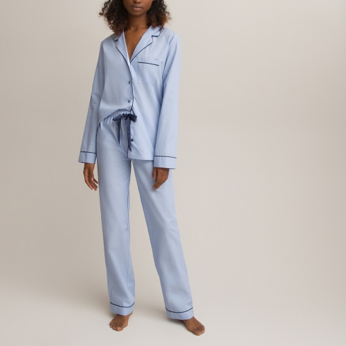 La Redoute Collections Pyjama in chambray, grootvader stijl