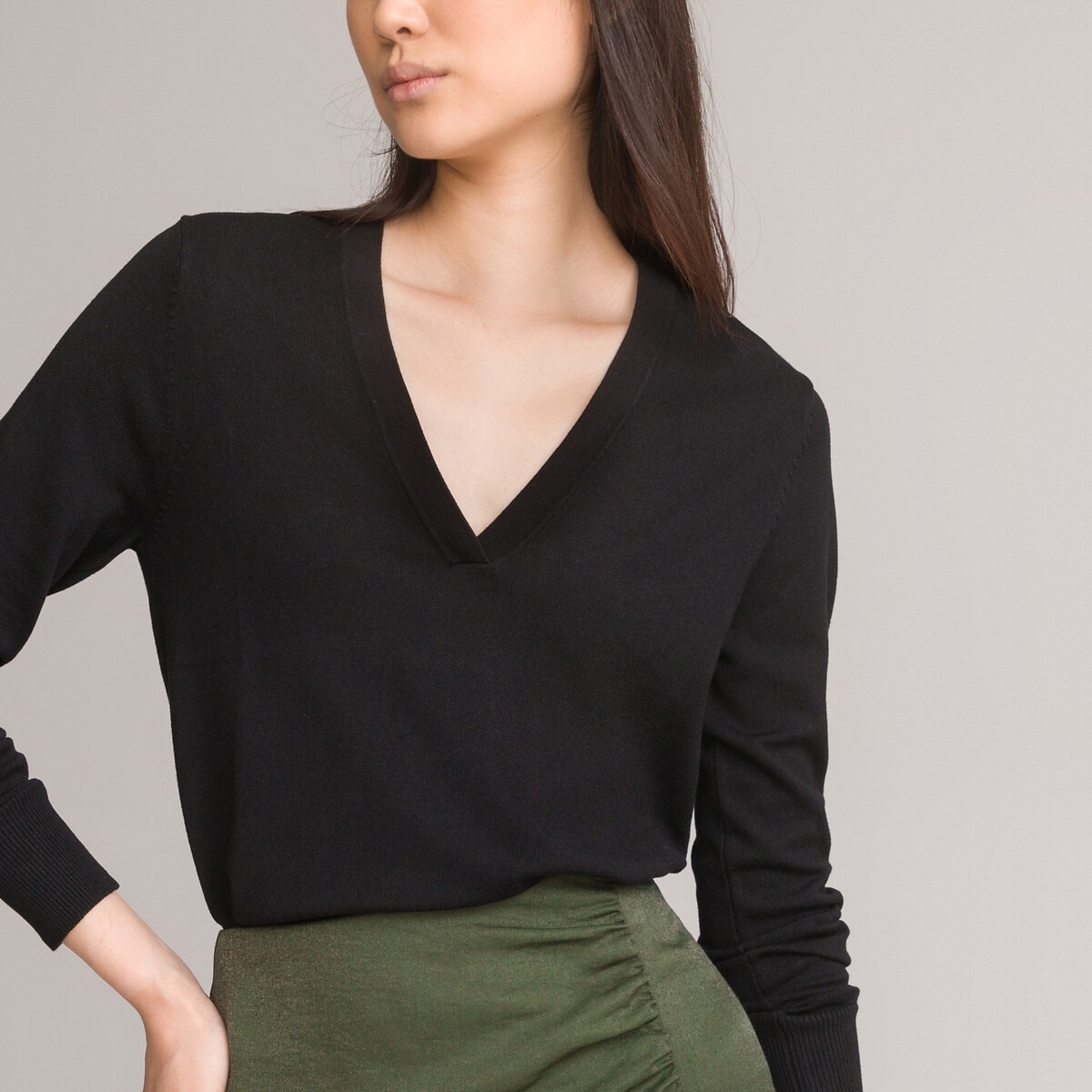 La Redoute Collections Basic trui, V-hals