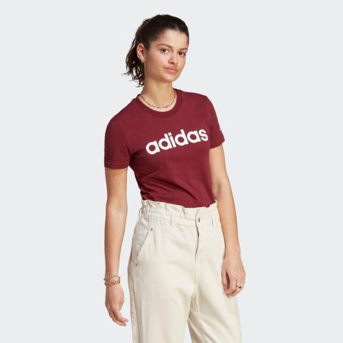 adidas Sportswear T-shirt donkerrood/wit