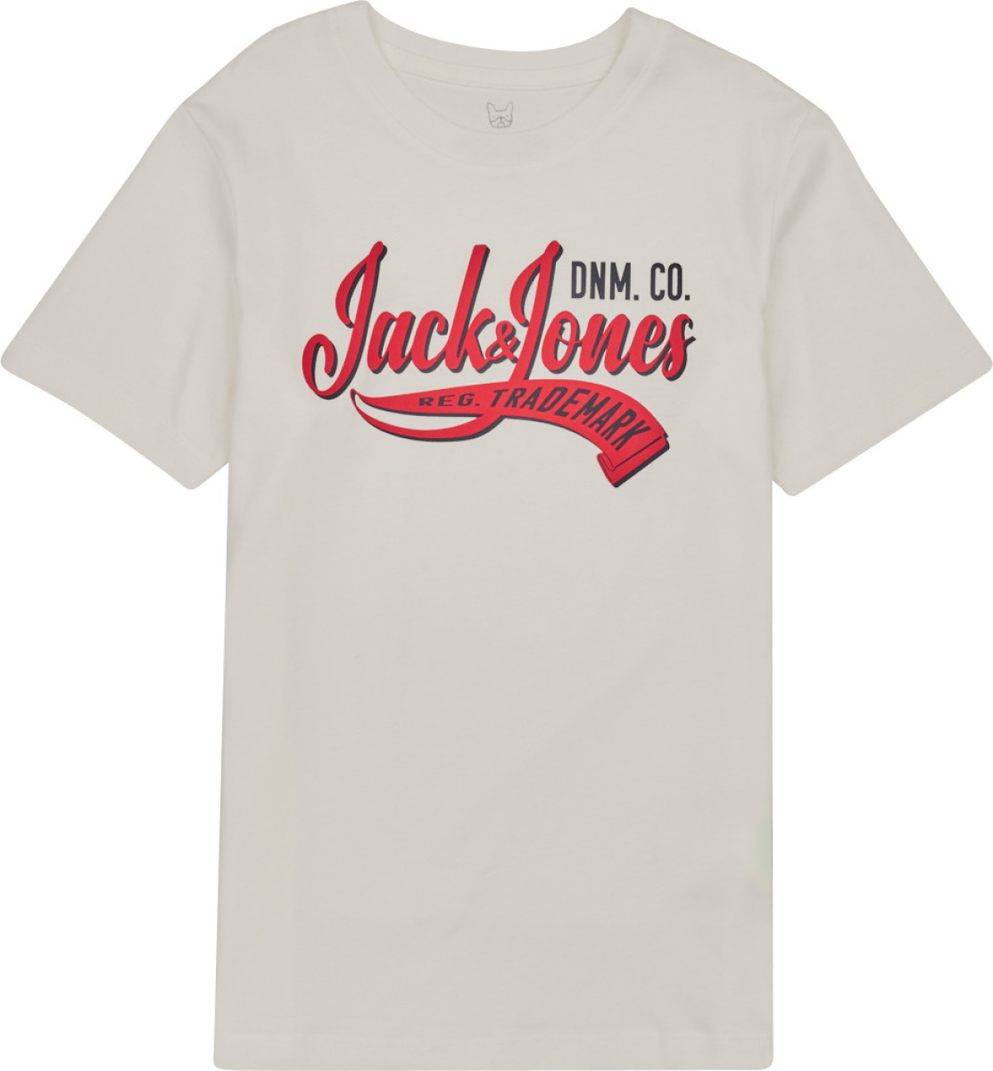 Jack & Jones JUNIOR T-shirt JJELOGO van biologisch katoen offwhite