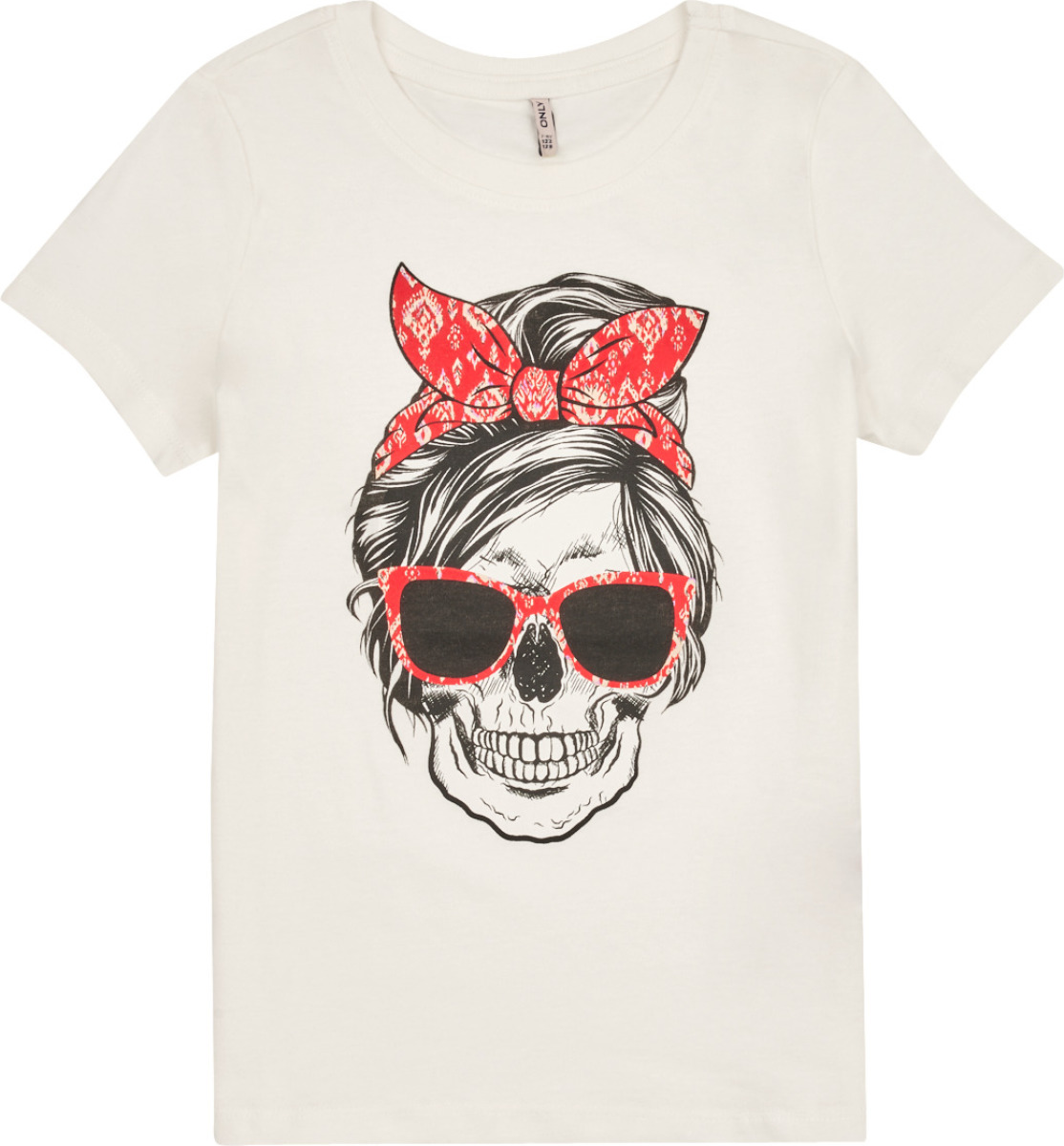 T-shirt Korte Mouw Only  KOGEMMA REG S/S SKULL TOP CS