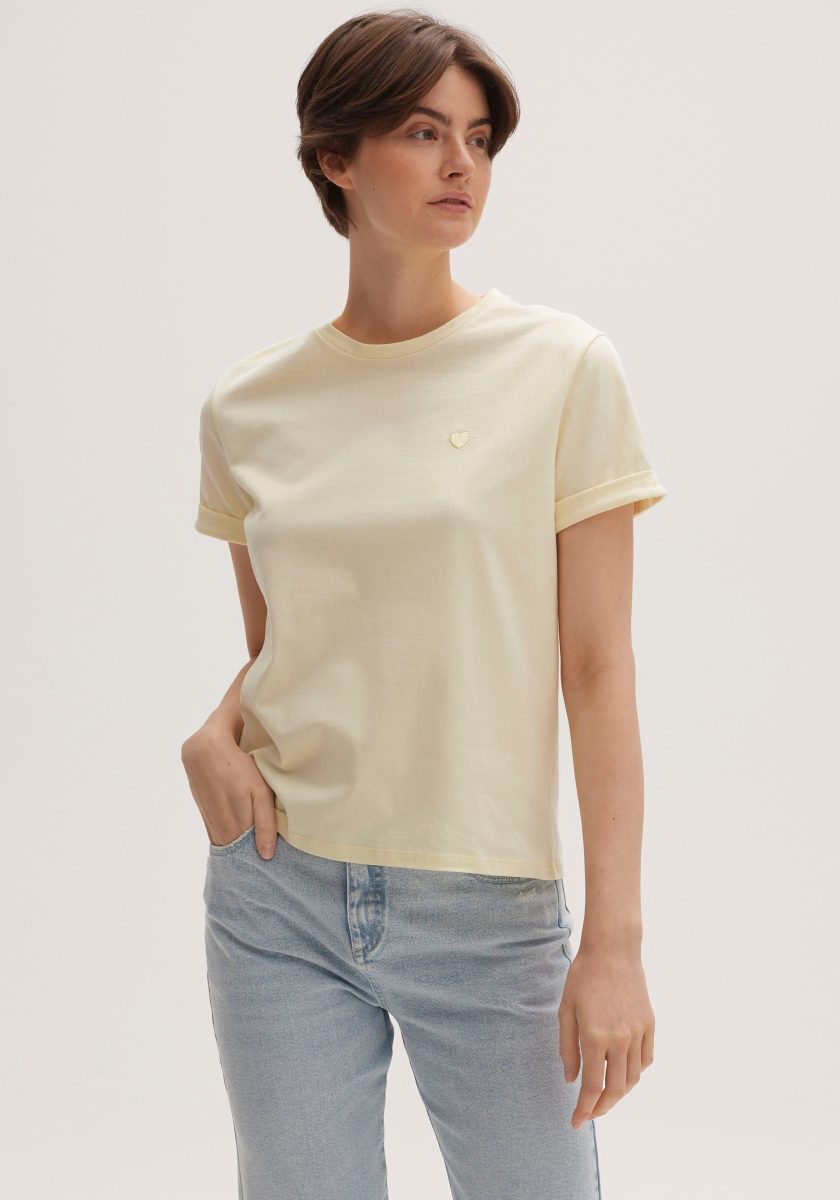 OPUS T-shirt Serz met klein hartborduursel