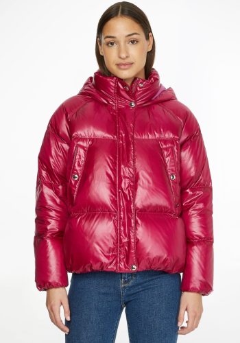 Tommy hilfiger Gewatteerde jas POP COLOUR DOWN JACKET met opstaande kraag