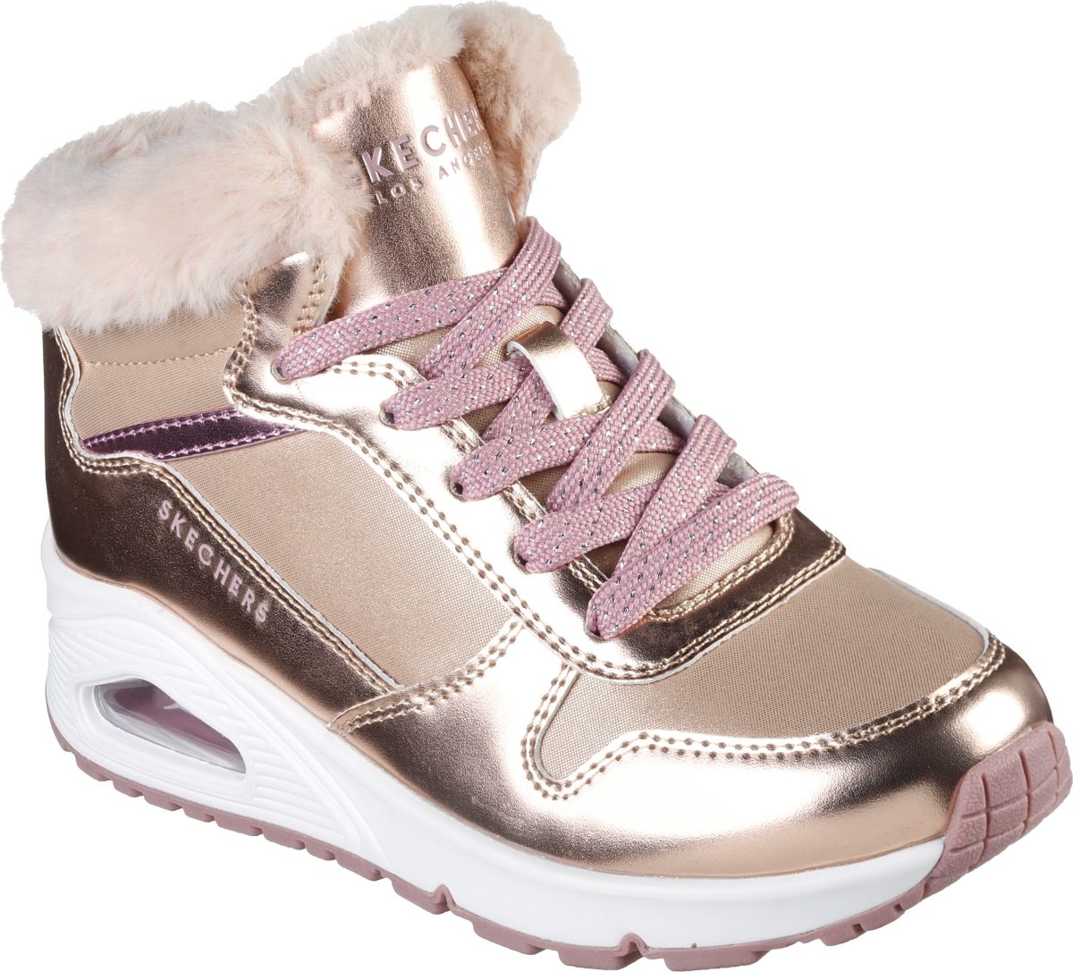 Skechers Kids Hoge veterschoenen Trim met een ritssluiting