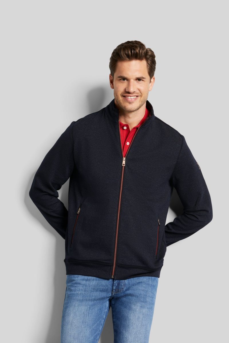 Bugatti Sweatvest met opstaande kraag