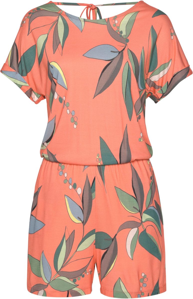 s.Oliver RED LABEL Beachwear Korte jumpsuit met lage ruglijn