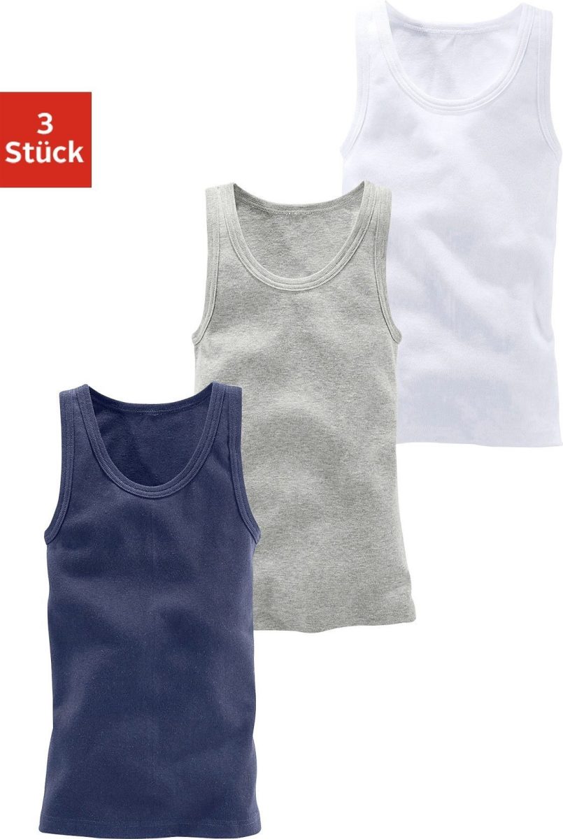 H.I.S Tanktop ideaal ergens onder te dragen (set, 3-delig)