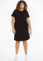 Tommy Hilfiger Curve Shirtjurk CRV 1985 REG C-NK SHORT DRESS SS (set, 2-delig, Met een bindceintuur)