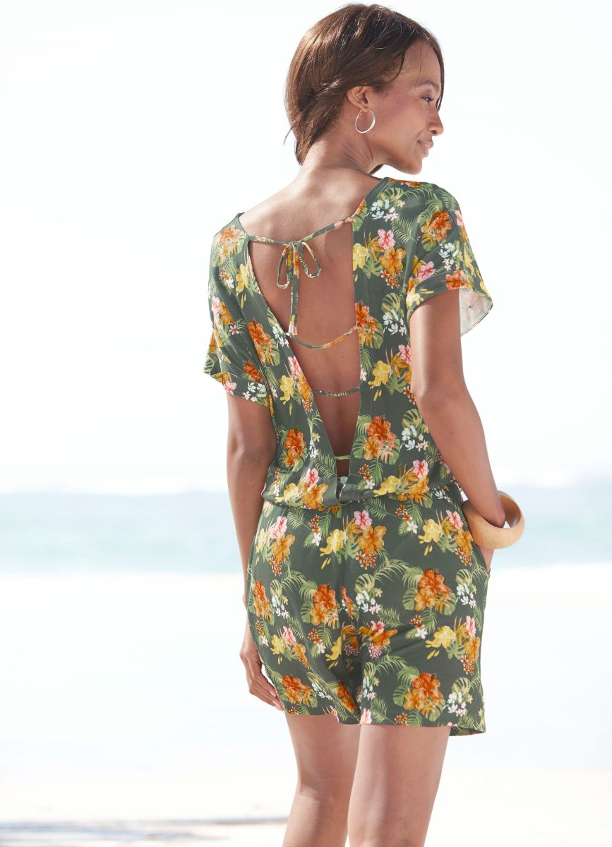 Lascana Korte jumpsuit met lage ruglijn