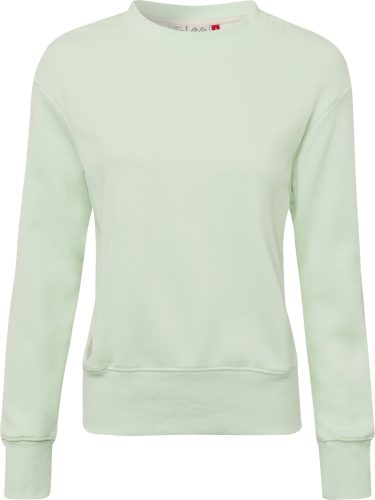 Ragwear Sweater AZALLEA Crewneck met sierknoop-beleg in natuurlijke hout-look