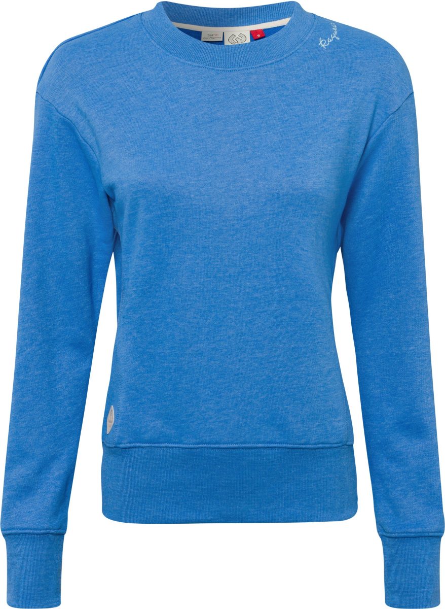 Ragwear Sweater AZALLEA Crewneck met sierknoop-beleg in natuurlijke hout-look