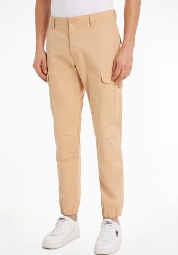 Tommy Jeans Cargobroek TJM ETHAN WASHED TWILL CARGO met banden