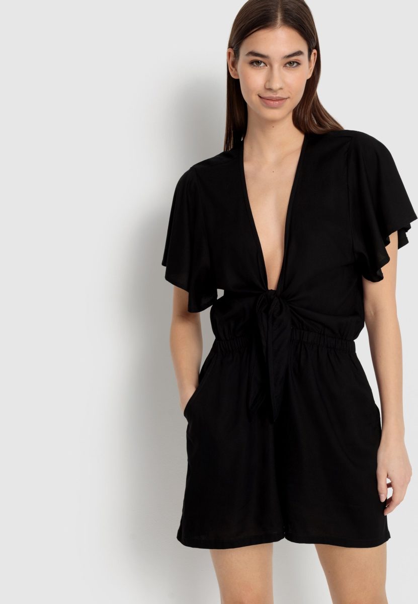 LSCN by LASCANA Korte jumpsuit van geweven viscose