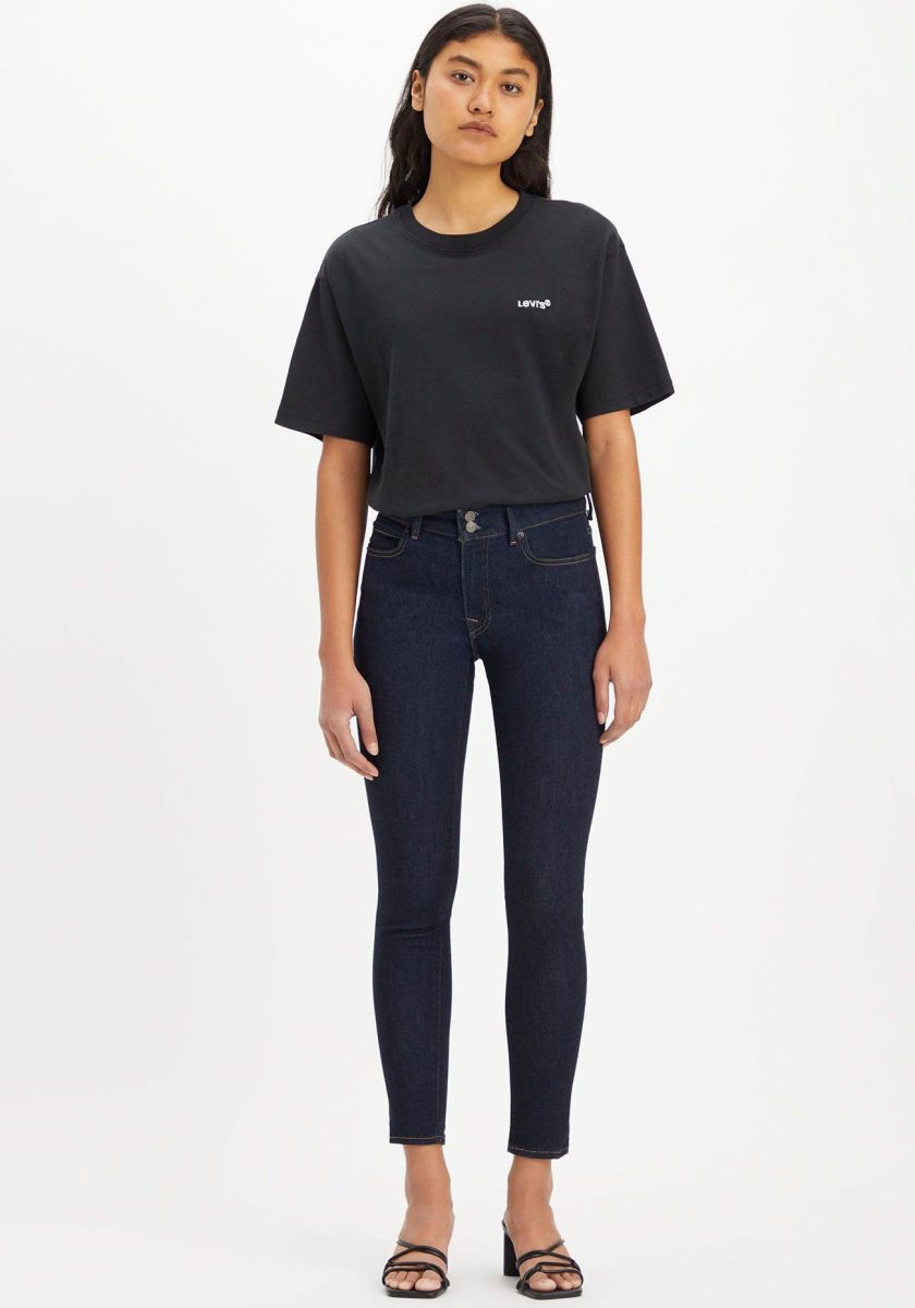 Levi's 711 skinny jeans dark blue denim