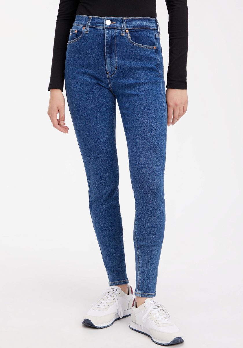 Tommy Jeans Skinny fit jeans Sylvia met geborduurde Tommy Jeans merklabel