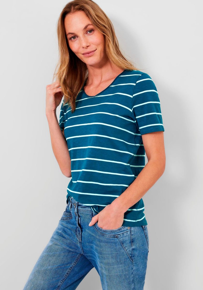 CECIL T-shirt in gestreepte look
