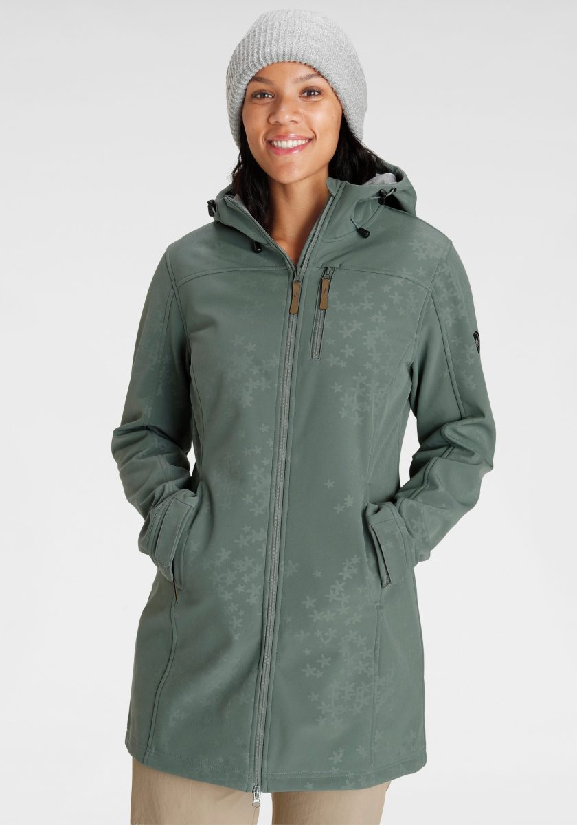 Polarino Softshell-jas met jerseyvoering in de capuchon