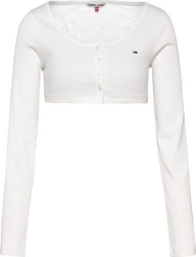 Tommy Jeans Shirt met lange mouwen TJW SUPER CROP BUTTON THRU LS met knoopsluiting