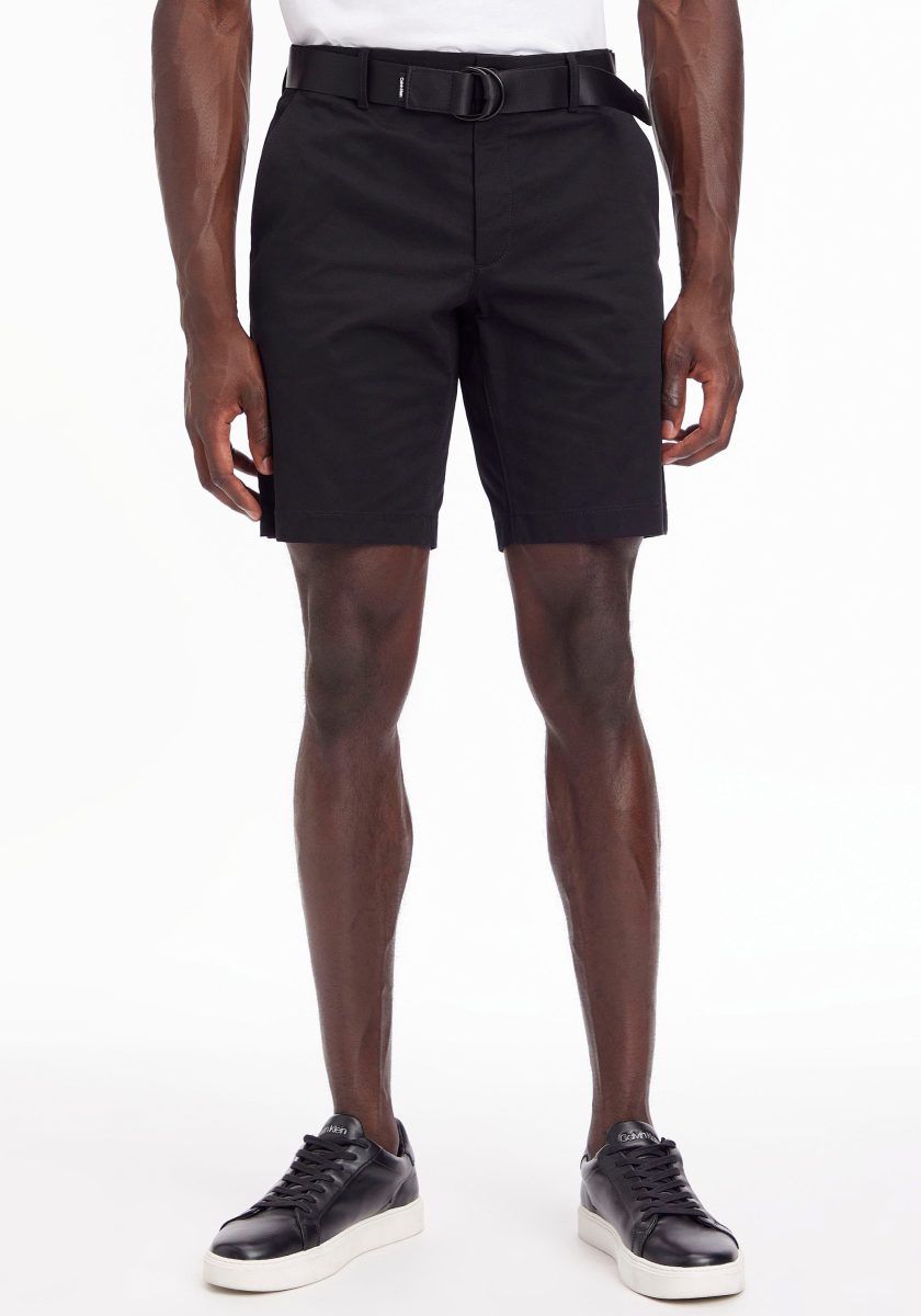 Calvin klein Short MODERN TWILL SLIM met riem