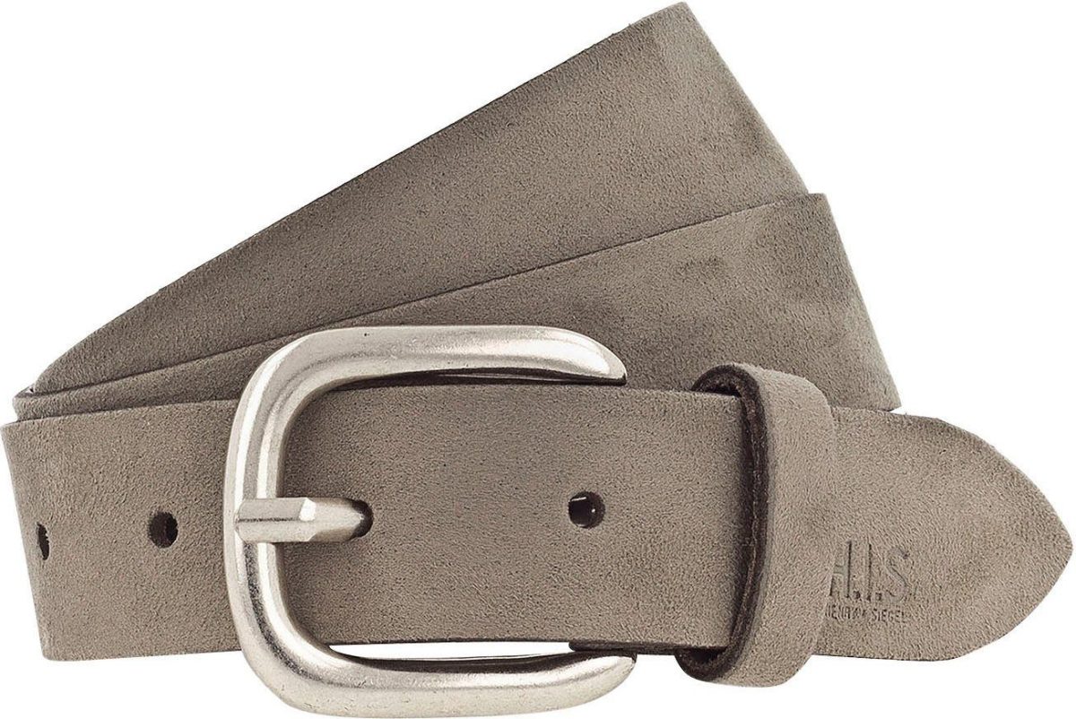 H.I.S Leren riem met H.I.S blindstempel