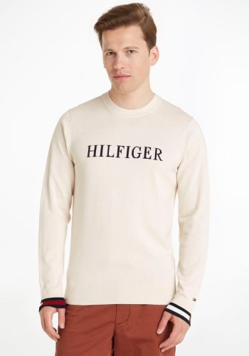 Tommy hilfiger Trui met ronde hals HILFIGER FLAG CUFF CREW NECK