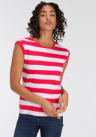 Flashlights T-shirt met verlaagde schoudernaden & kleine mouwomslagen