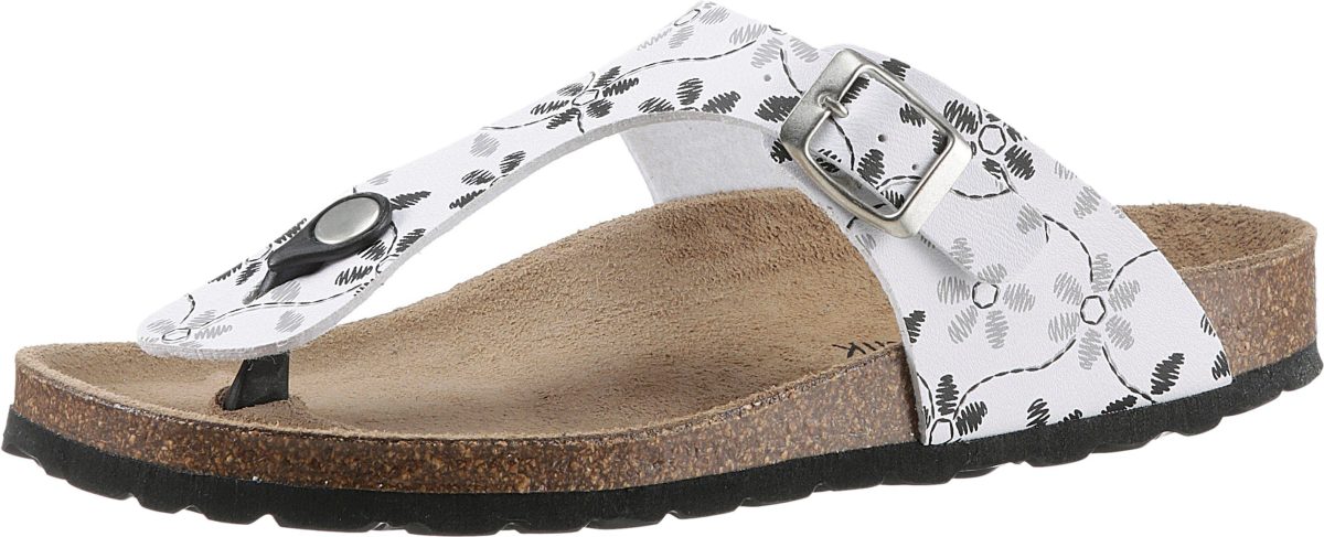 CITY WALK Teenslippers met bloemenprint