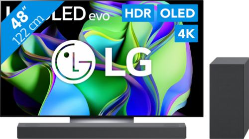 LG OLED48C34LA + Soundbar
