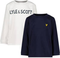 Lyle & Scott longsleeve - set van 2 donkerblauw/wit