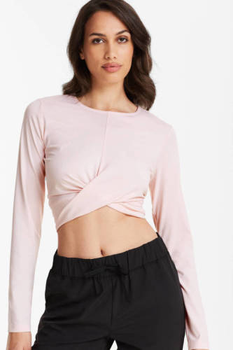 anytime cropped sport shirt licht roze