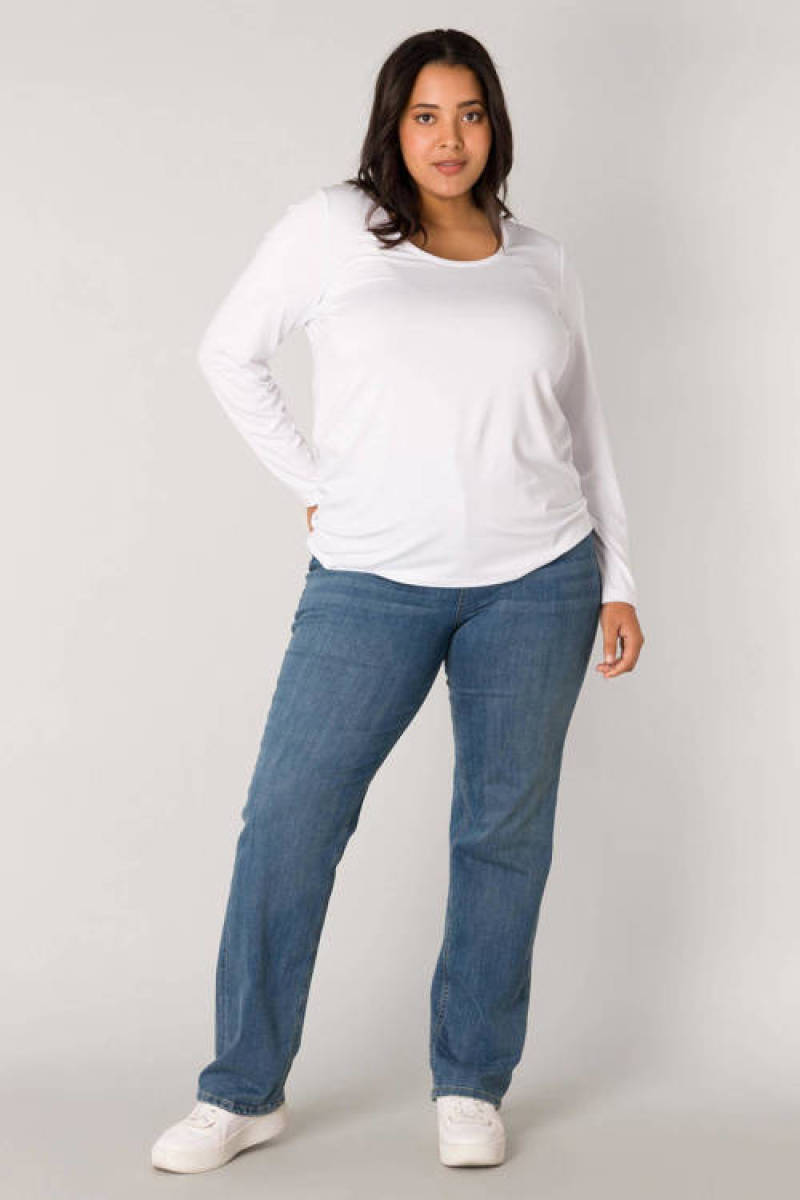 Base Level Curvy longsleeve wit