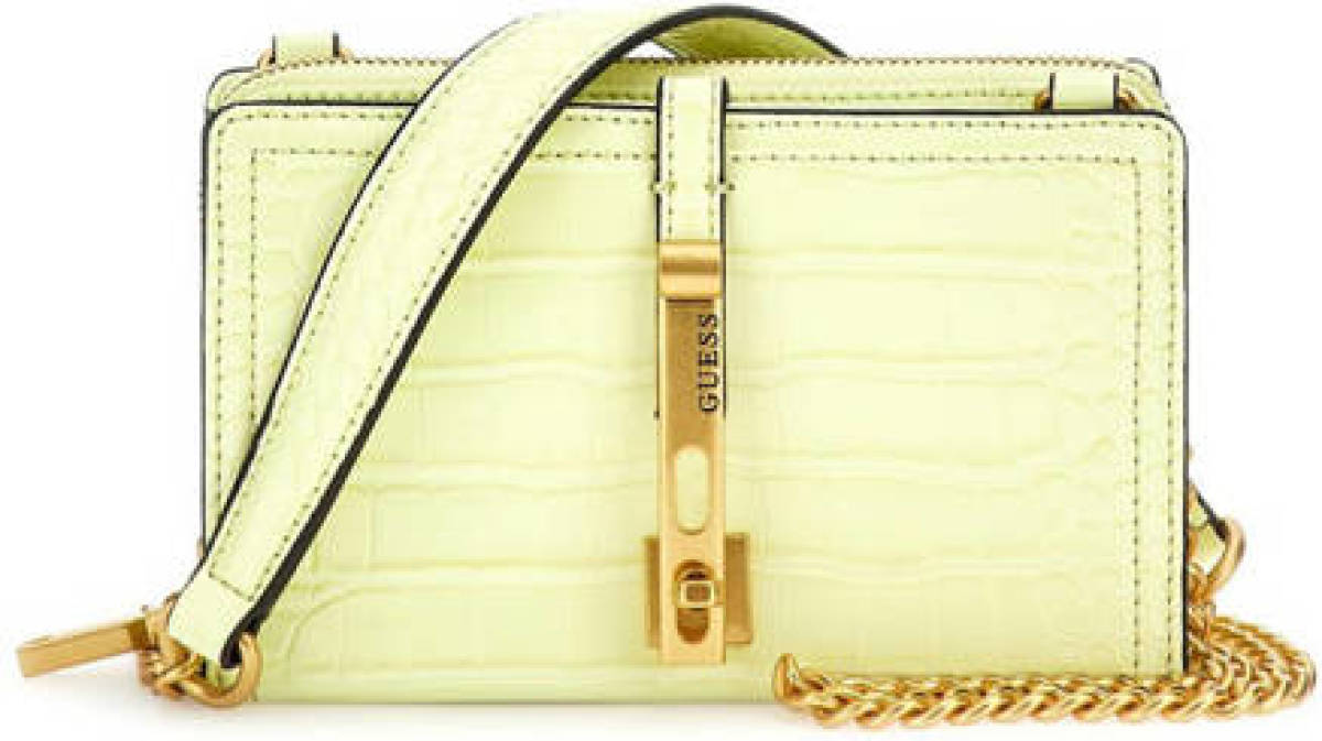 Guess mini crossbody tas James limegroen
