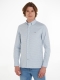 Tommy hilfiger slim fit overhemd met biologisch katoen breezy blue / carbon navy