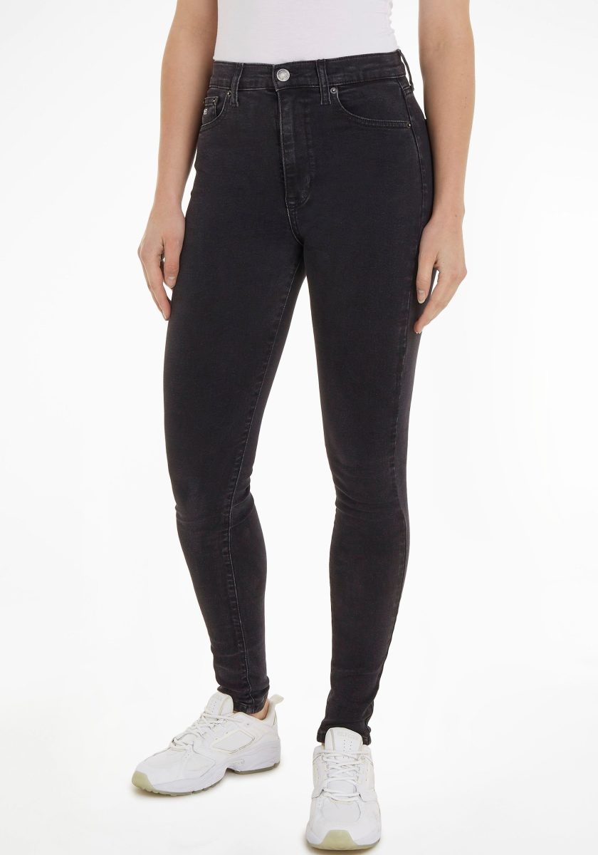 Tommy Jeans high waist skinny jeans black denim