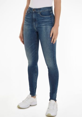 Tommy Jeans high waist skinny jeans dark blue denim