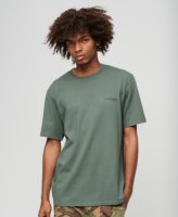 Superdry oversized T-shirt overdyed logo met logo army green