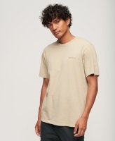Superdry oversized T-shirt overdyed logo met logo beige