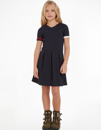 Tommy hilfiger A-lijn jurk GLOBAL STRIPE donkerblauw