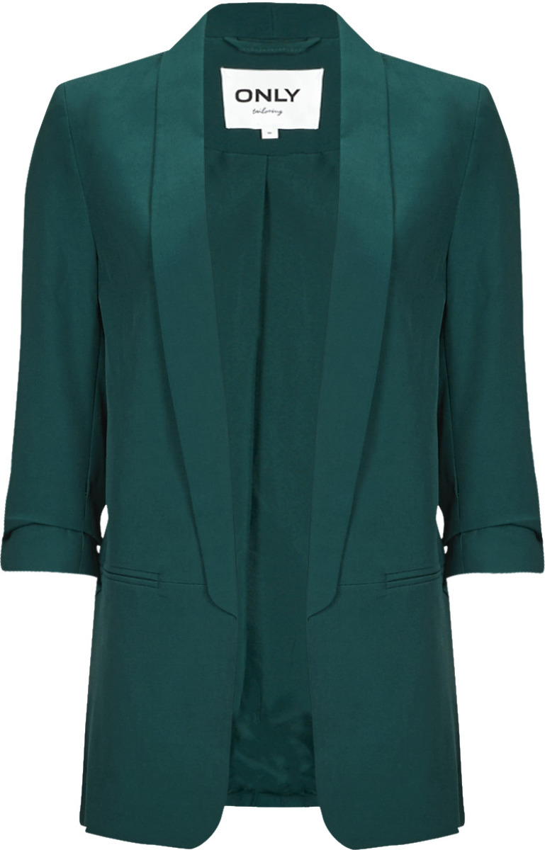 Only blazer ONLELLY met plooien donkergroen