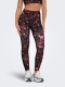 ONLY PLAY sportlegging ONPFLORA zwart/donkerrood