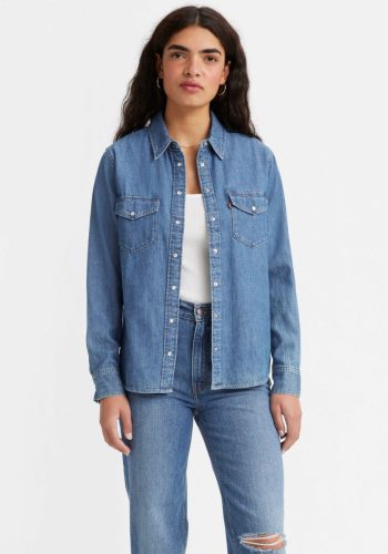 Levi's denim blouse medium blue denim