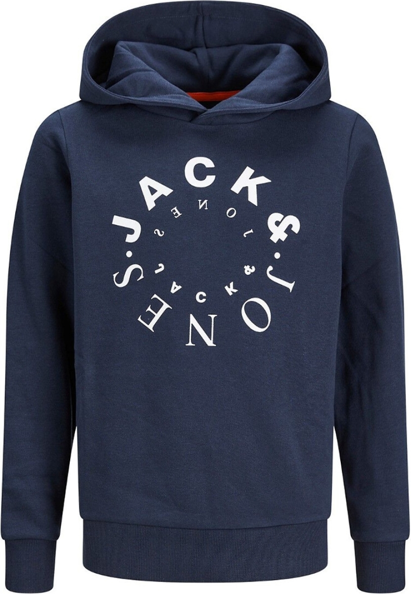 Jack & Jones JUNIOR hoodie JJWARRIOR met logo donkerblauw