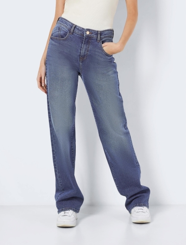 NOISY MAY wide leg jeans NMYOLANDA medium blue