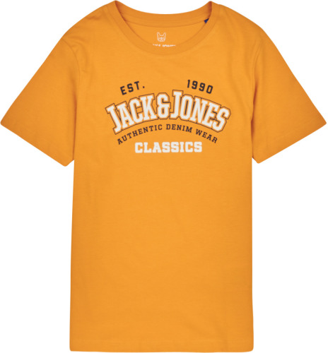 Jack & Jones JUNIOR T-shirt JJELOGO van biologisch katoen honinggeel