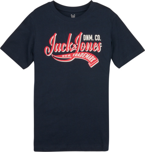 Jack & Jones JUNIOR T-shirt JJELOGO van biologisch katoen donkerblauw