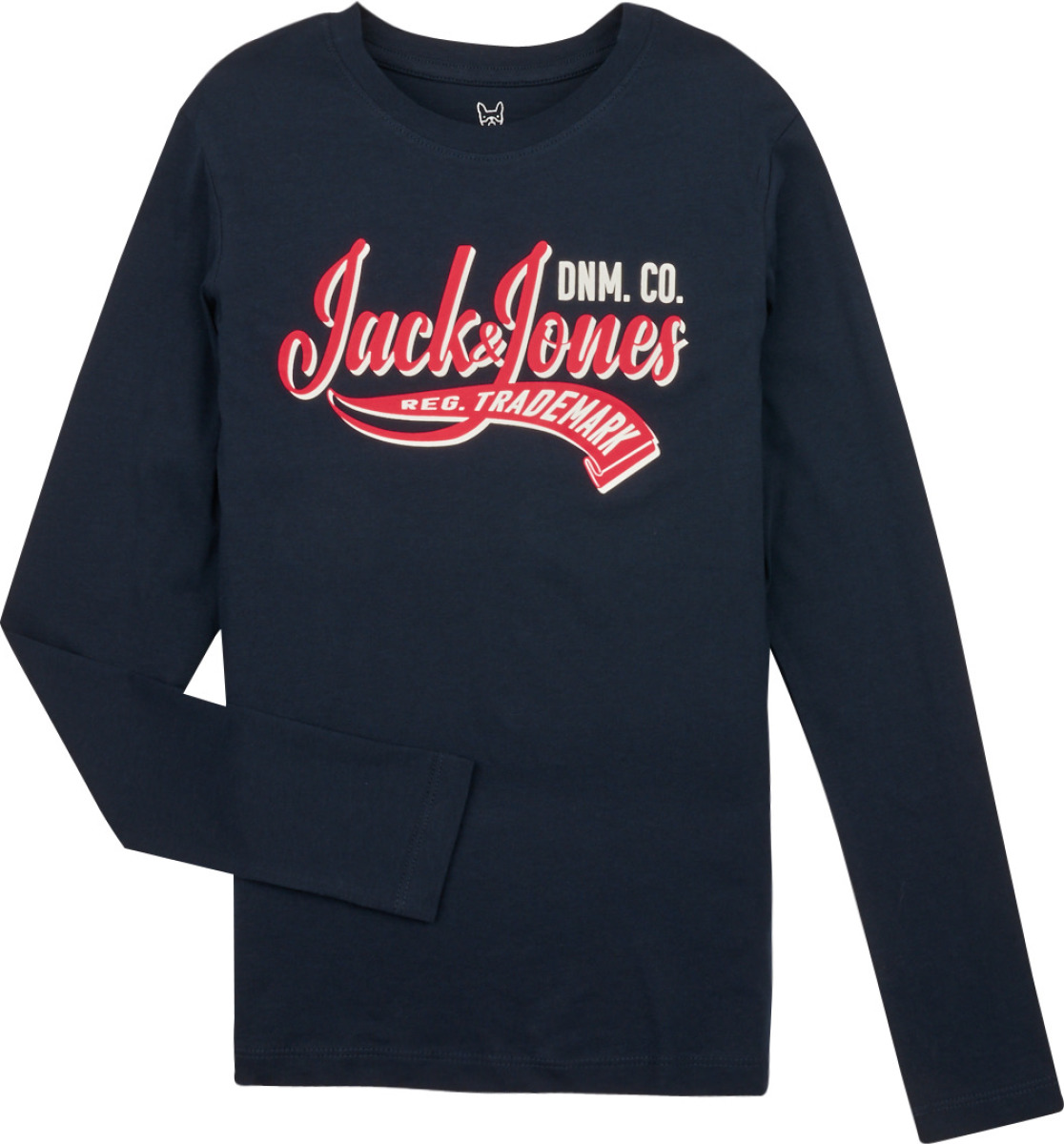 Jack & Jones JUNIOR longsleeve JJELOGO van biologisch katoen donkerblauw