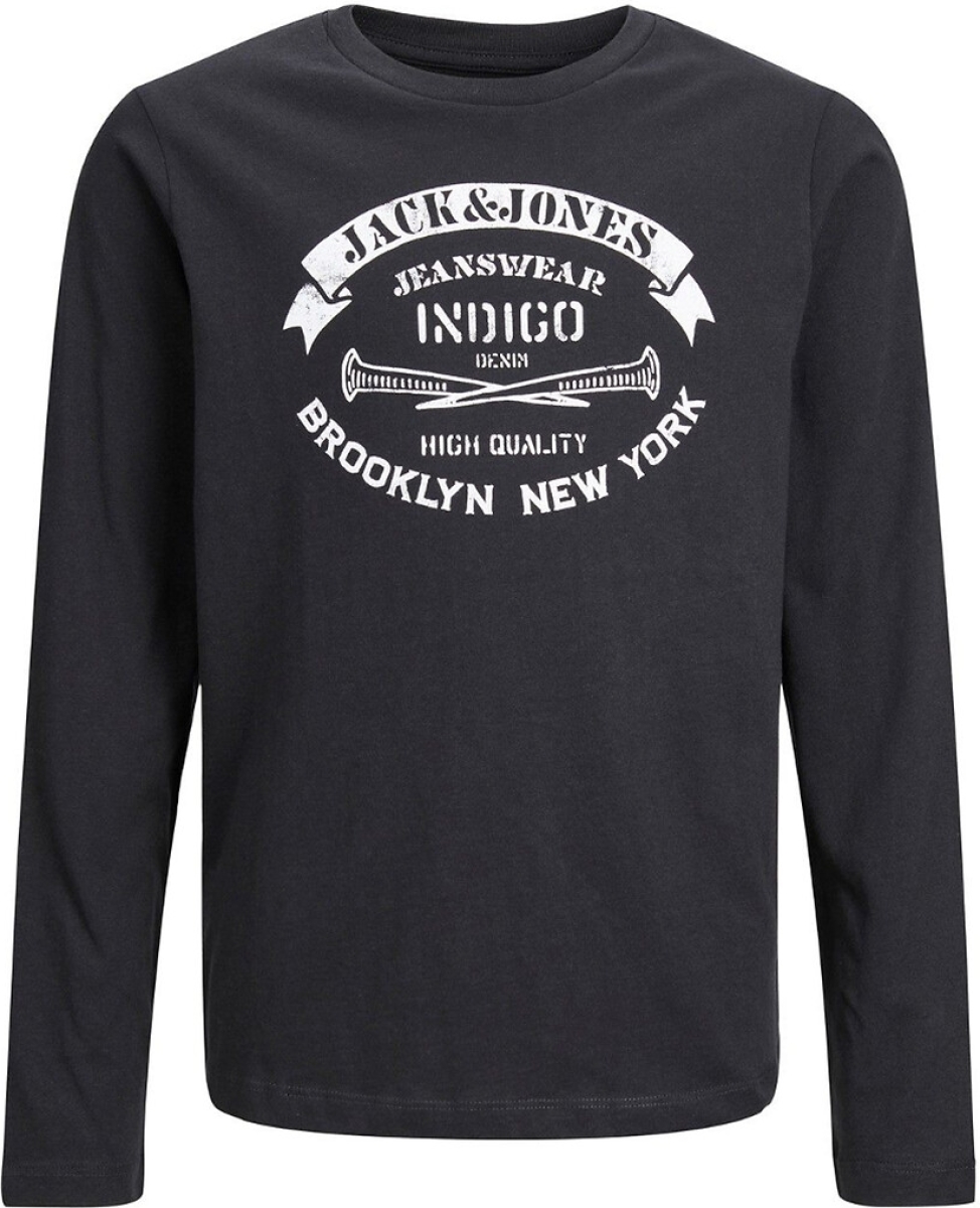 Jack & Jones JUNIOR longsleeve JJEJEANS van biologisch katoen zwart