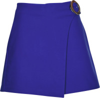 Morgan high waist straight fit short kobalt blauw